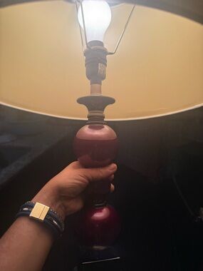 Red Decorative Table Lamp - Unknown Brand